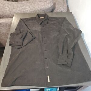 Natural Issue Dark Olive Mens Button Down,Long Sleeve Shirt